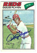 Autographed DOUG FLYNN Cincinnati Reds 1977 Topps Card