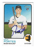 Autographed NICK FORTES Miami Marlins 2022 Topps Heritage Card
