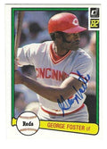 Autographed GEORGE FOSTER Cincinati Reds 1982 Donruss Card