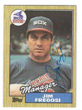 Autographed JIM FREGOSI Chicago White Sox 1987 Topps Card
