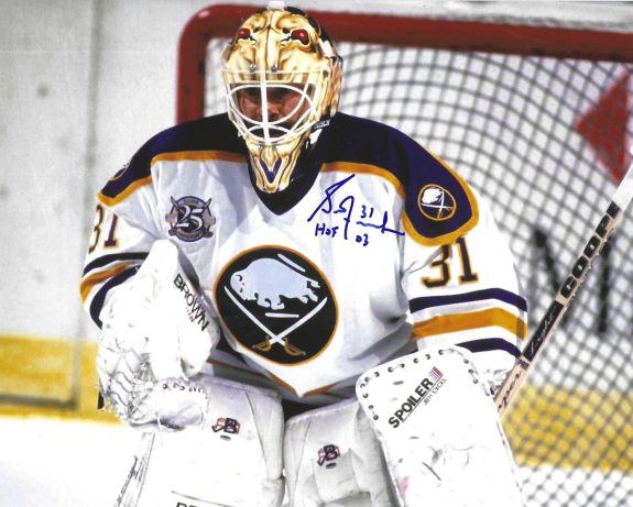 Autographed GRANT FUHR "HOF 03" 8X10 Buffalo Sabres Photo