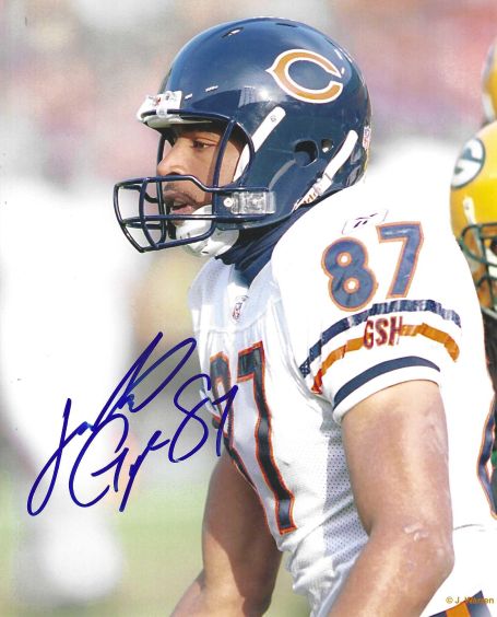 Autographed JUSTIN GAGE 8x10 Chicago Bears Photo