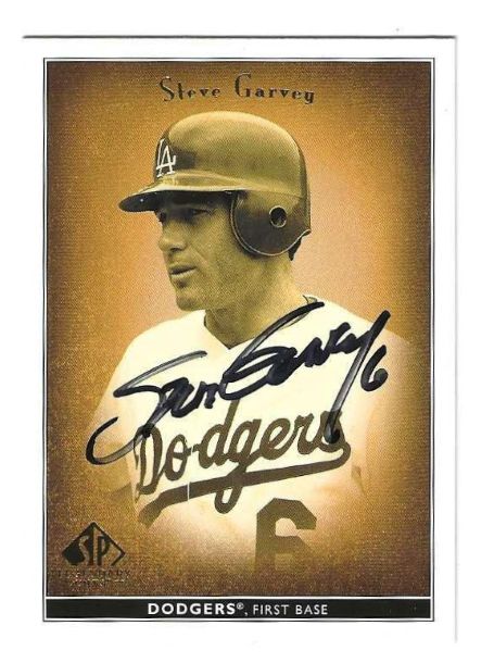 Autographed STEVE GARVEY Los Angeles Dodgers 2002 Upper Deck SP Legendary Cuts Card