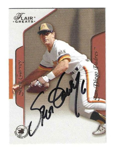 Autographed STEVE GARVEY San Diego Padres 2003 Fleer Flair Greats Card