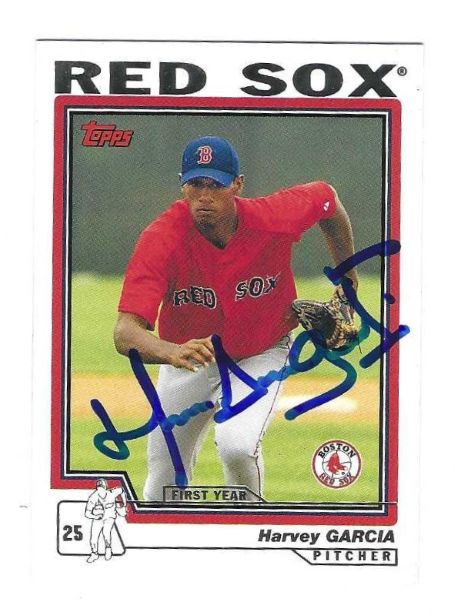 Autographed  HARVEY GARCIA Boston Red Sox 2004 Topps Card