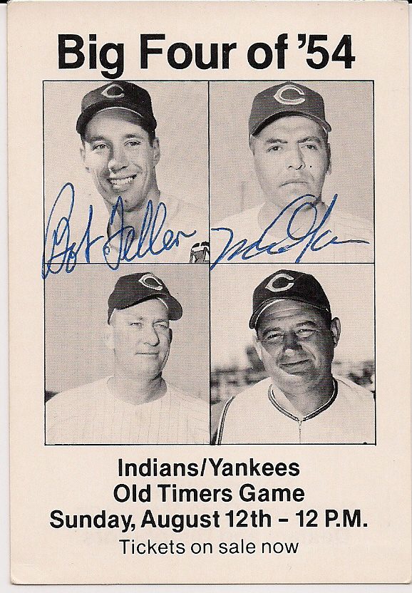 Autographed BOB FELLER & MIKE GARCIA Post Card
