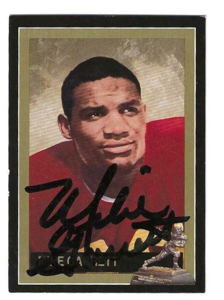 Autographed MIKE GARRETT 1991 Heisman Trophy Award  Winner card