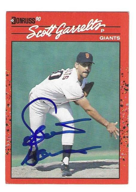 Autographed SCOTT GARRELTS San Francisco Giants 1990 Donruss Card