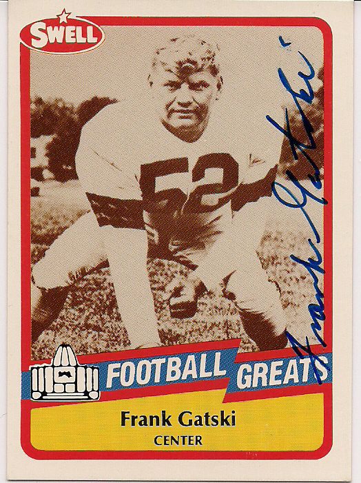Signed FRANK GATSKI 1989 Swell Football Card