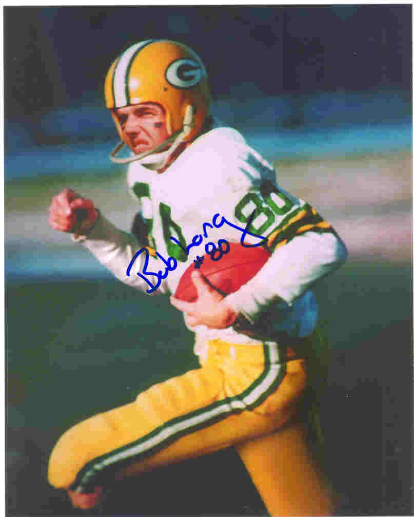 AUTOGRAPHED BOB LONG 8X10 Green Bay Packers Photo