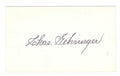 AUTOGRAPHED SIGNED CHARLIE "CHAS" GEHRINGER 3x5 Index card