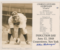 Autographed CHARLES GEHRINGER HOF Induction Day Card