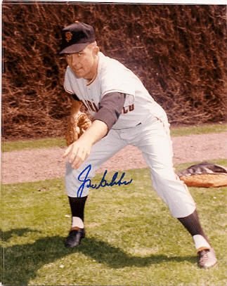 AUTOGRAPHED  JOE GIBBONS San Francisco Giants Pho