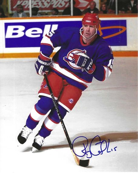 Autographed RANDY GILHEN 8x10 Winipeg Jets photo