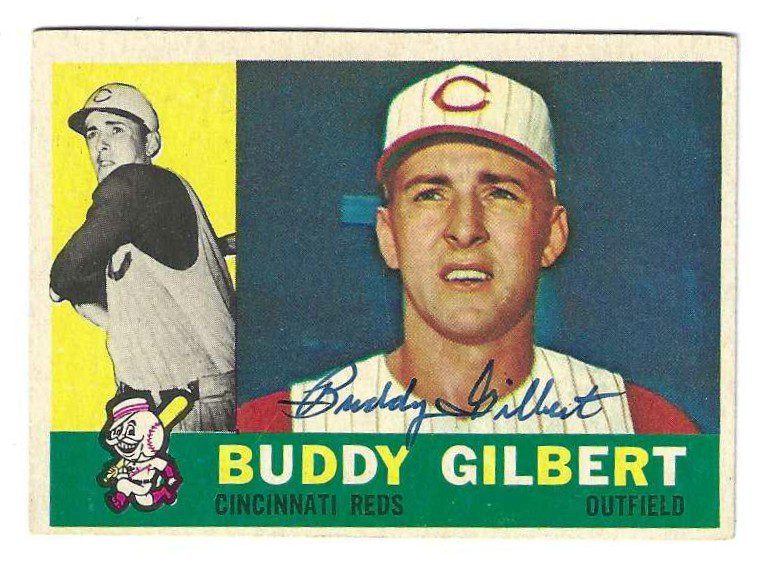 Autographed BUDDY GILBERT Cincinnati Reds 1960 Topps Card