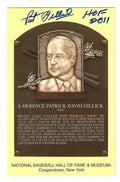 Autographed Pat Gillick Hall of Fame Gold Plaque Postcard