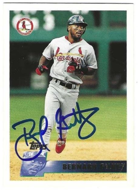 Autographed BERNARD GILKEY St. Louis Cardinals 1996 Topps Card