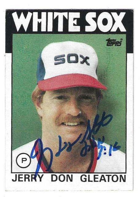 Autographed JERRY DON GLEATON Chicago White Sox 1986 Topps Card