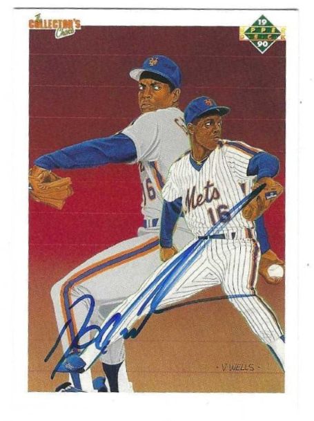 Autographed DOC GOODEN  New York Mets 1990 Upper Deck Card
