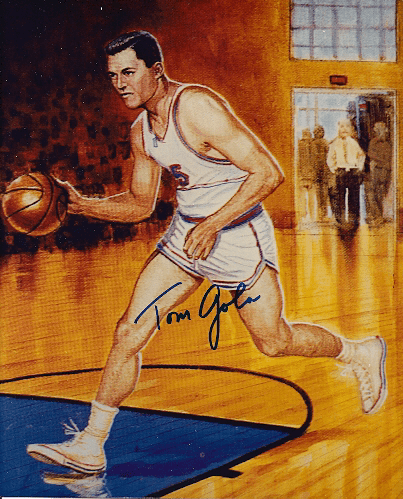 Autographed  TOM GOLA  photo - Philadelphia Warriors