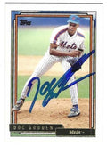 Autographed DOC GOODEN New York Mets 1992 Topps Gold Card
