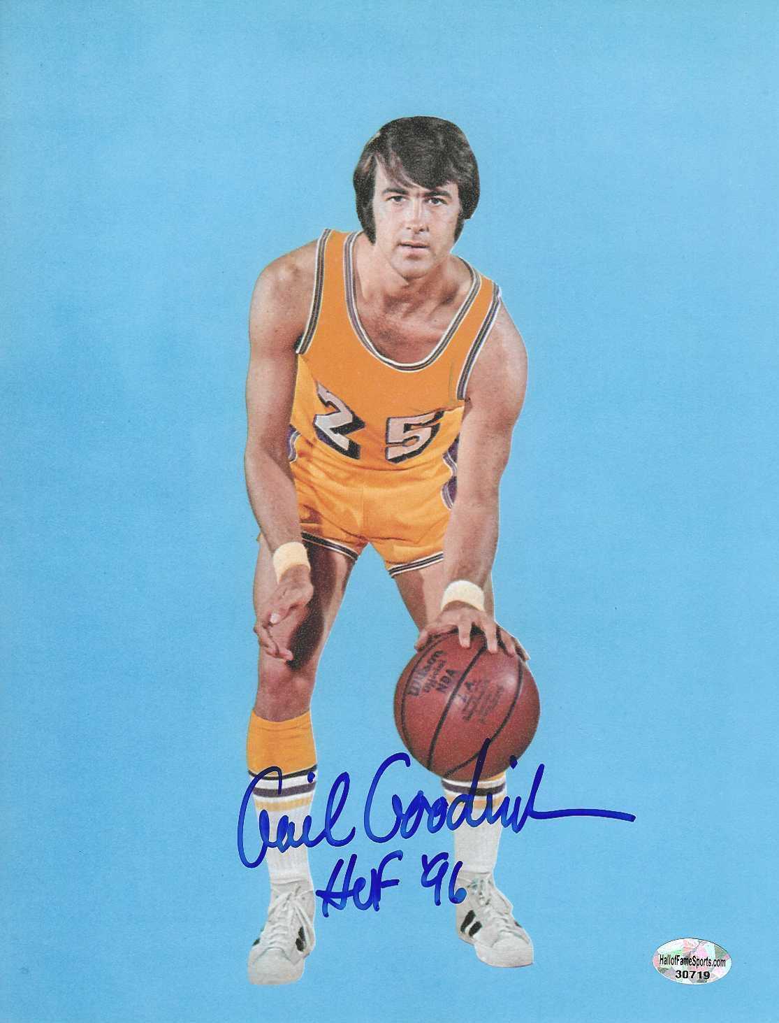 Autographed GAIL GOODRICH 8x10 Los Angeles Lakers photo