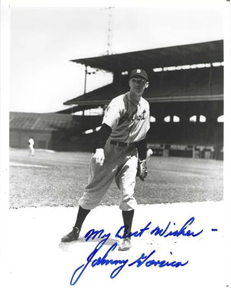 AUTOGRAPHED JOHNNY GORSICA 8x10 Detroit Tigers Photo