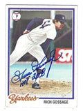 Autographed GOOSE GOSSAGE "HOF 2008" New York Yankees 1978 Topps Card