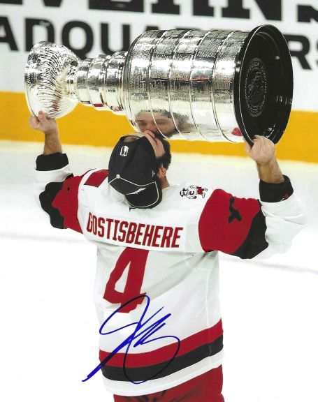 Autographed SHAYNE GOSTISBEHERE Carolina Huricanes 8x10 photo