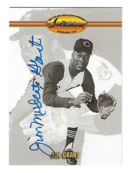 Autographed JIM MUDCAT GRANT Cleveland Indians 1993 Ted Williams Card Company Card