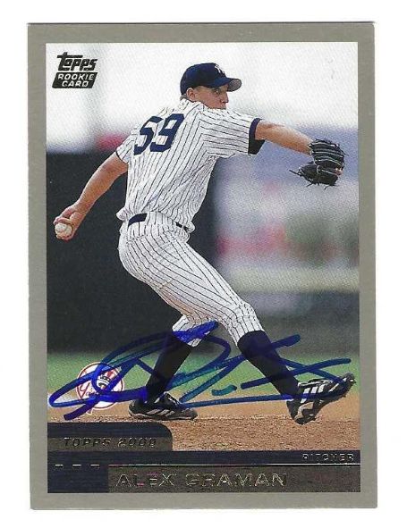 Autographed ALEX GRAMAN New York Yankees 2000 Topps Card