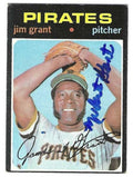 Autographed JIM GRANT Pittsburgh Pirates 1971 Topps Card