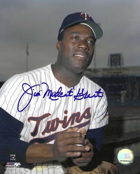 AUTOGRAPHED JIM MUDCAT GRANT 8x10 Minnesota Twins photo
