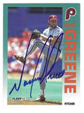 Autographed TOMMY GREENE Philadelphia Phillies 1992 Fleer Card