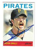Autographed JASON GRILLI Pittsburgh Pirates 2013 Topps Heritage Card