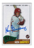 Autographed KEN GRIFFEY Cincinnati Reds 2005 Topps Pristine Card