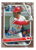 Autographed KEN GRIFFEY Cincinnati Reds 2005 Upper Deck Classics Card