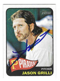 Autographed JASON GRILLI Pittsburgh Pirates 2014 Topps Heritage Card