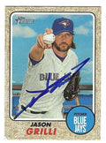 Autographed JASON GRILLI Toronto Blue Jays 2017 Topps Heritage Card