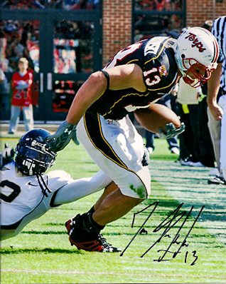 Autographed DAN GRONKOWSKI Maryland Terrapins Photo