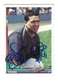 Autographed EDDIE GUARDADO Minnesota Twins 1994 Topps Card