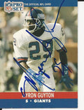 Autographed 1990 Pro Set Myron Guyton Football card