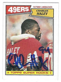 Autographed Charles Haley San Francisco 49ers 1987 Topps Rookie card #125