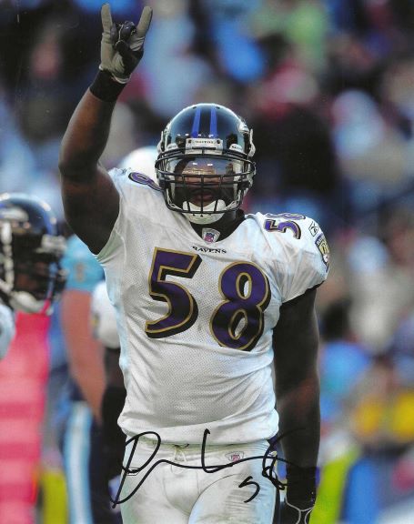 Autographed DENNIS HALEY 8x10 Baltimore Ravens Photo