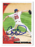 Autographed COLE HAMES Philadelphia Phillies 2010 Topps Card