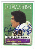 Autographed DAN HAMPTON 1983 Topps Chicago Bears Card