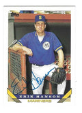 Autographed ERIK HANSON Seattle Mariners 1993 Topps Card
