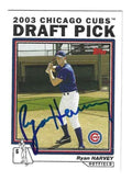 Autographed RYAN HARVEY Chicago Cubs 2004 Topps Card