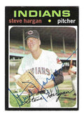 Autographed STEVE HARGAN Cleveland Indians 1971 Topps Card