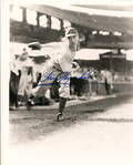 AUTOGRAPHED CHRIS HAUGHEY 8x10 Brooklyn Dodgers photo